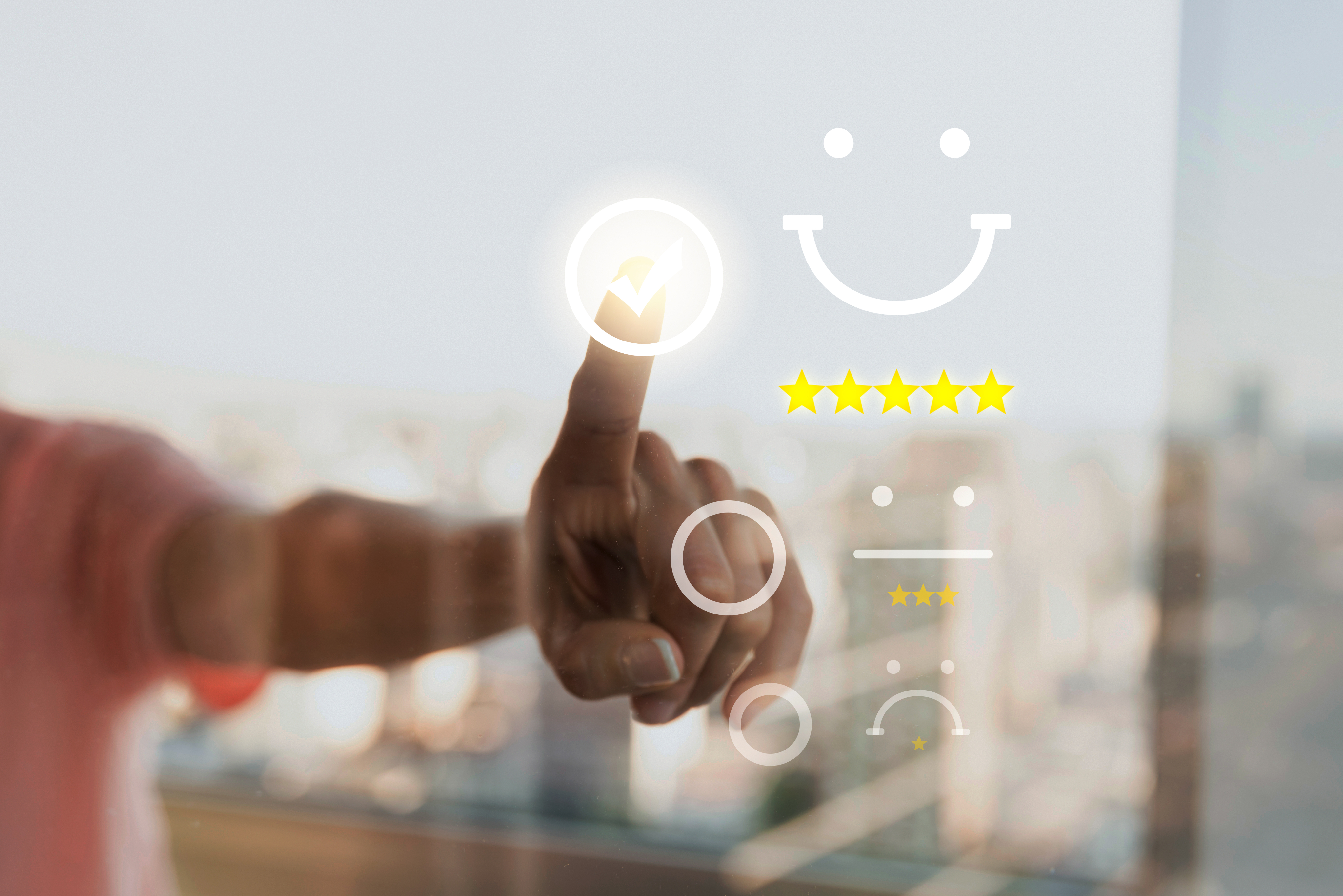 Collage del concepto de experiencia de el cliente